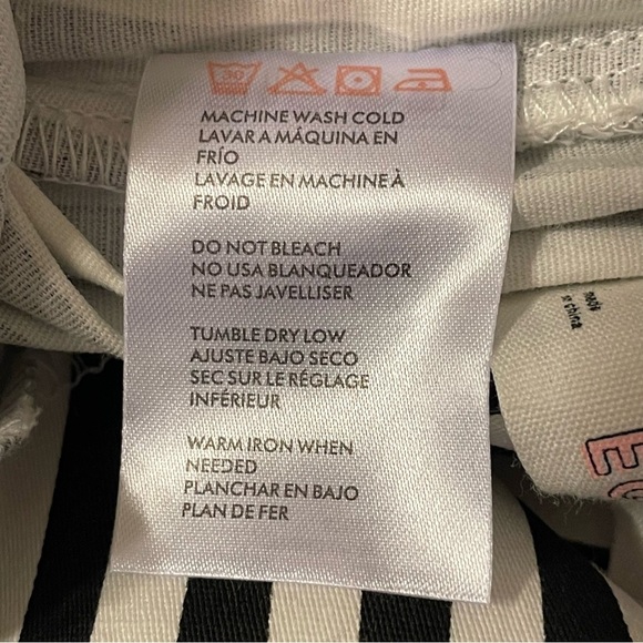 EGGIE NWOT Striped Cropped Pants in Black and White - Picture 8 of 8